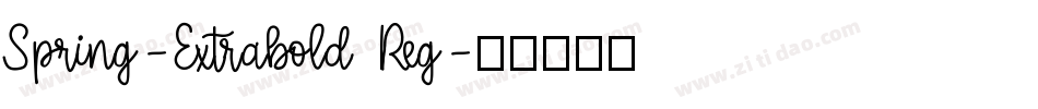 Spring-Extrabold Reg字体转换